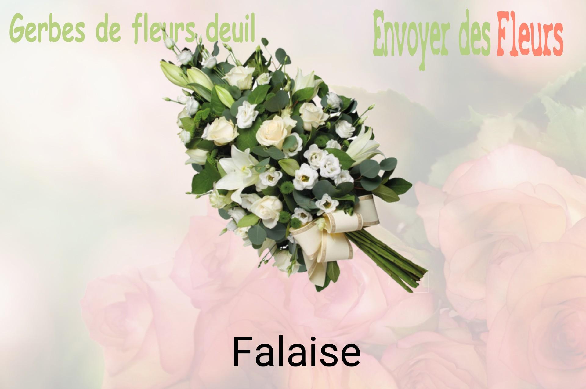 Gerbe de fleurs de deuil livrée à Falaise